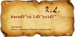 Kernács László névjegykártya