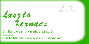 laszlo kernacs business card