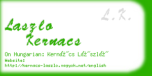 laszlo kernacs business card